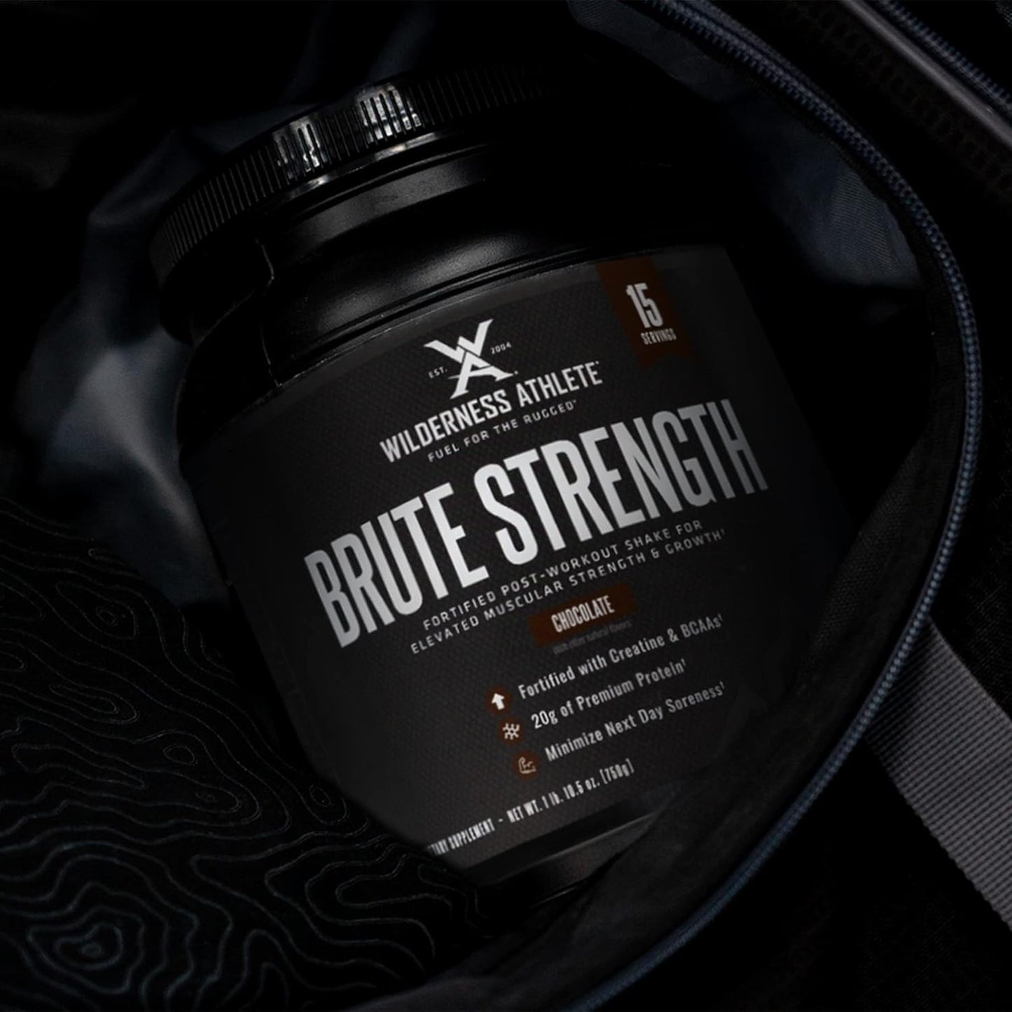 Wilderness Athlete Brute Strength BCAA Creatine Powder - Premium Post Workout Recovery Drink (Apple Pie)