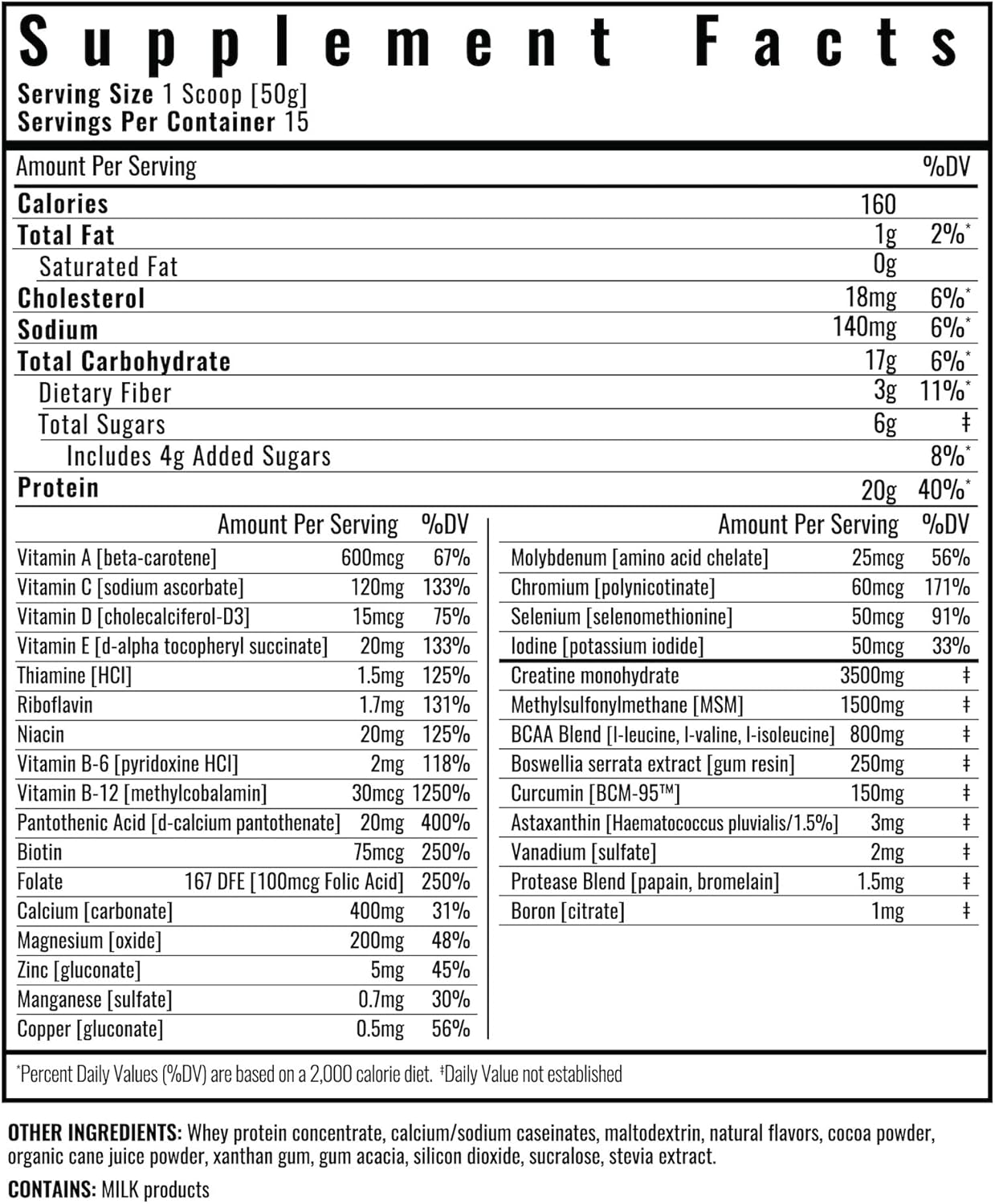 Wilderness Athlete Brute Strength BCAA Creatine Powder - Premium Post Workout Recovery Drink (Apple Pie)