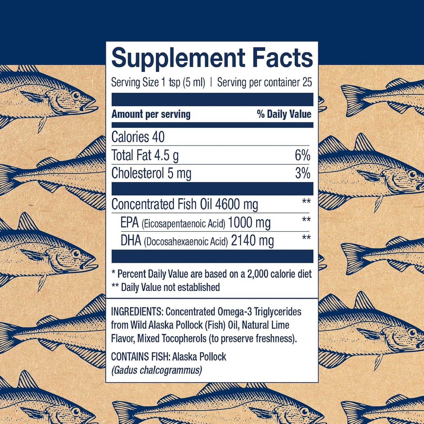 Wiley's Finest Wild Alaskan Fish Oil Summit DHA Liquid - High DHA and EPA Omega-3 Citrus Supplement - 4.23 Oz