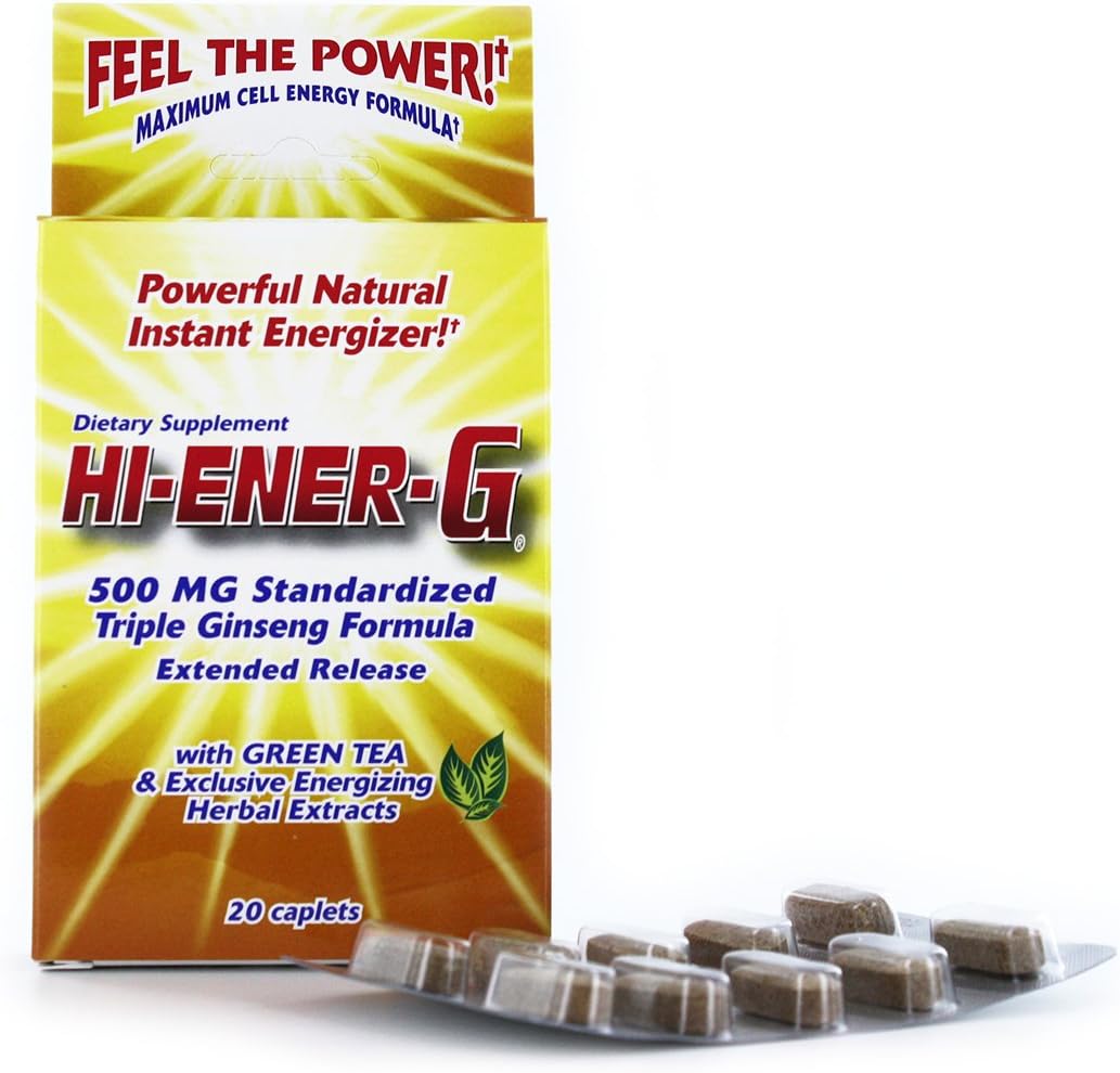 Windmill Consumer Products Hi-EnerG Triple Ginseng Energy Supplement - 500mg, 20 Capsules