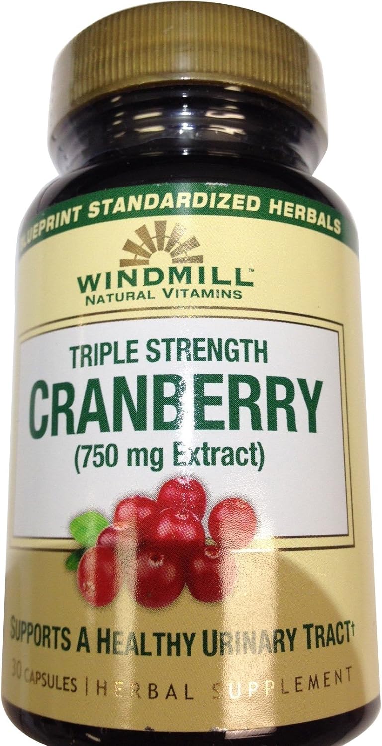 Windmill Cranberry Vitamins 750 mg Capsules - 30 Count Bottle