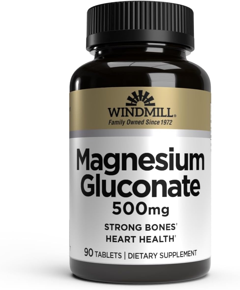Windmill Magnesium Gluconate Tablets 500 Mg - 90 Count