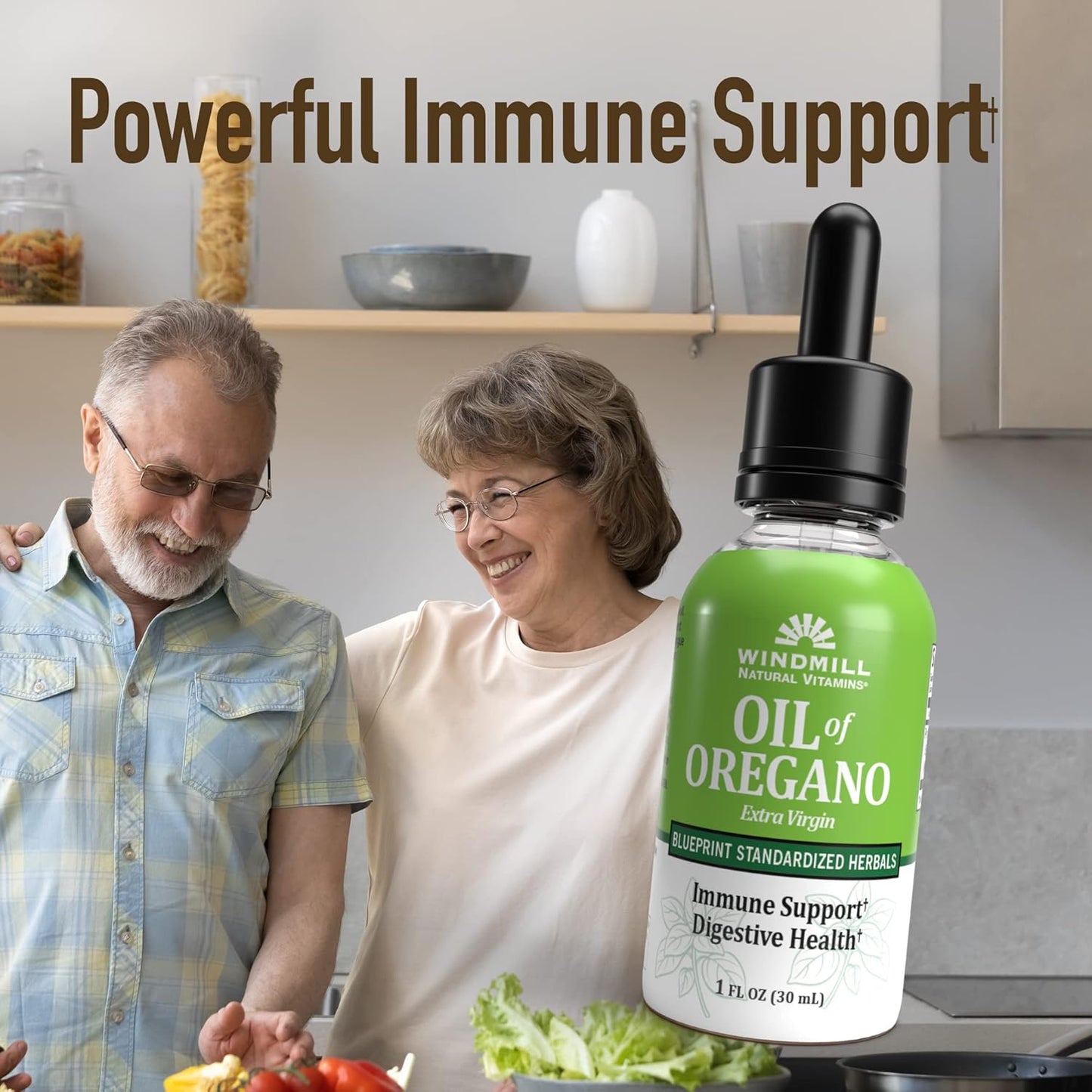 Windmill Natural Vitamins Oil of Oregano Herbal Blend for Immune & Digestive Health, 1 fl oz - 448 Servings