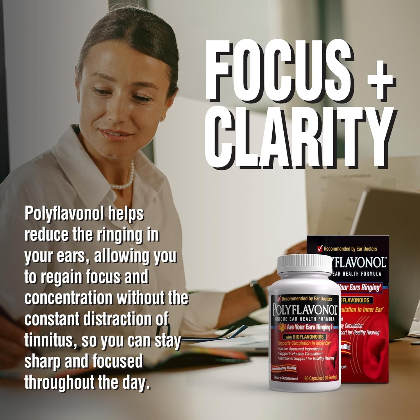 Windmill Polyflavonol Capsules with Bioflavonoids for Inner Ear Health, 90 Capsules, 30 Servings