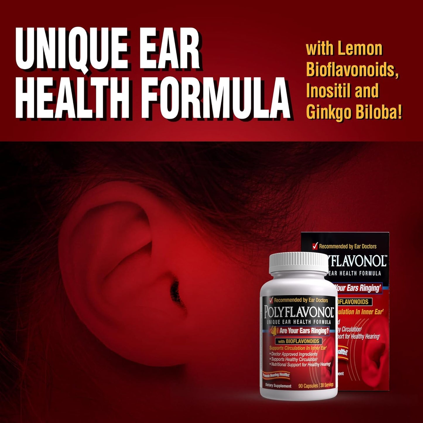 Windmill Polyflavonol Capsules with Bioflavonoids for Inner Ear Health, 90 Capsules, 30 Servings