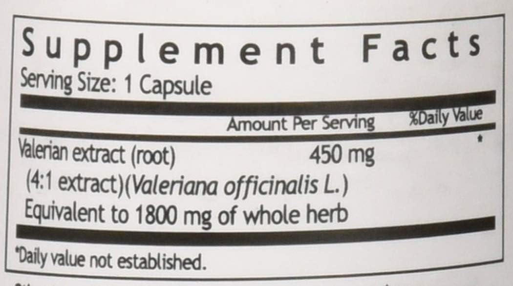 Windmill Valerian Root Extract Capsules 450mg - 60 Count