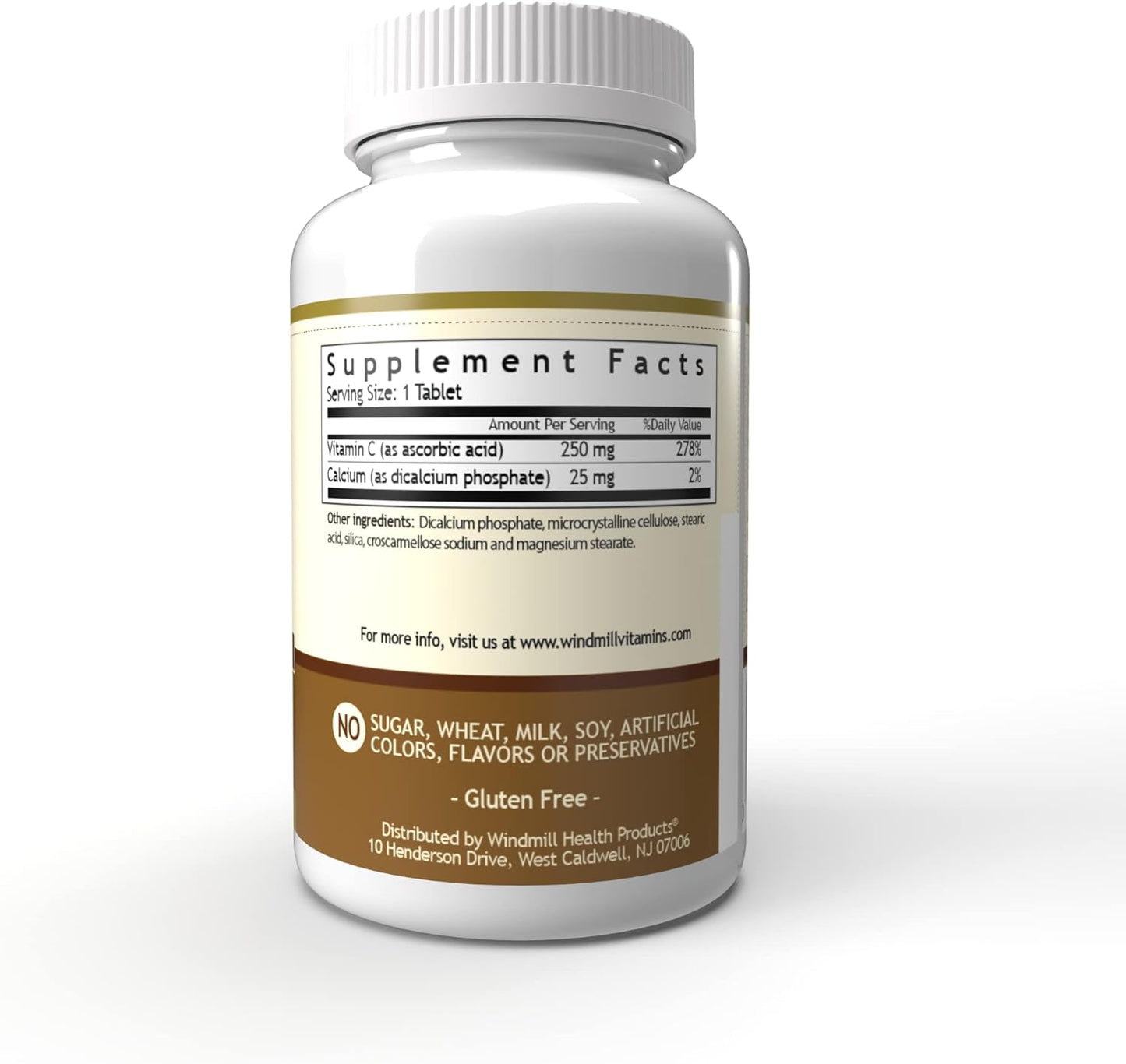 Windmill Vitamin C Tablets 250mg - 100 Count (Pack of 2) - Immune Support Supplement