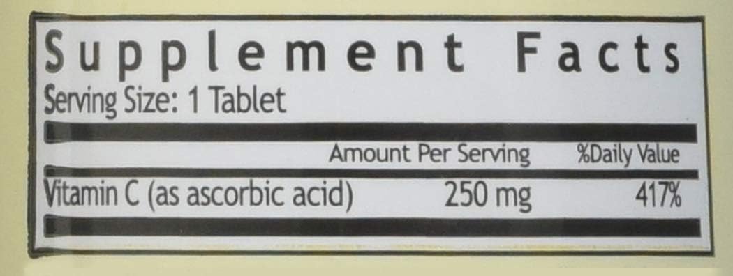 Windmill Vitamin C Tablets 250mg - 100 Count (Pack of 2) - Immune Support Supplement