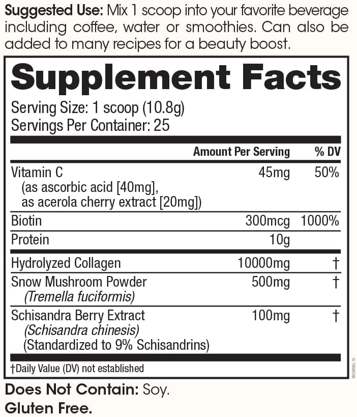 Winged Glow Up Collagen Powder 3 Pack for Women - Hair, Skin, Nails & Stress Relief - Grass Fed Peptides with Adaptogens, Vitamin C & Biotin - Unflavored (75 Servings)
