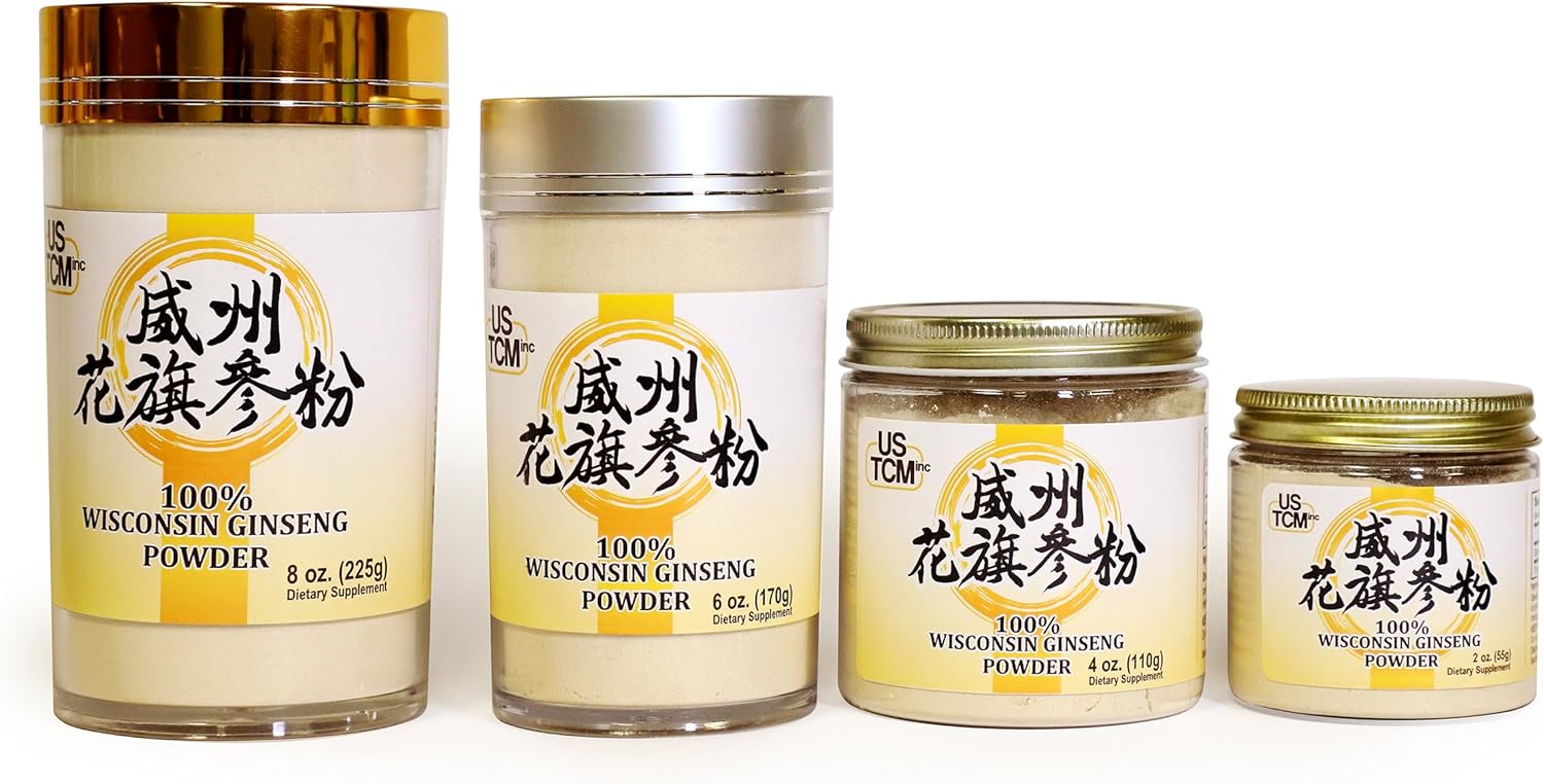 Wisconsin American Ginseng Powder 120 Mesh (2 oz) by USTCM - Premium Quality Ginseng Supplement