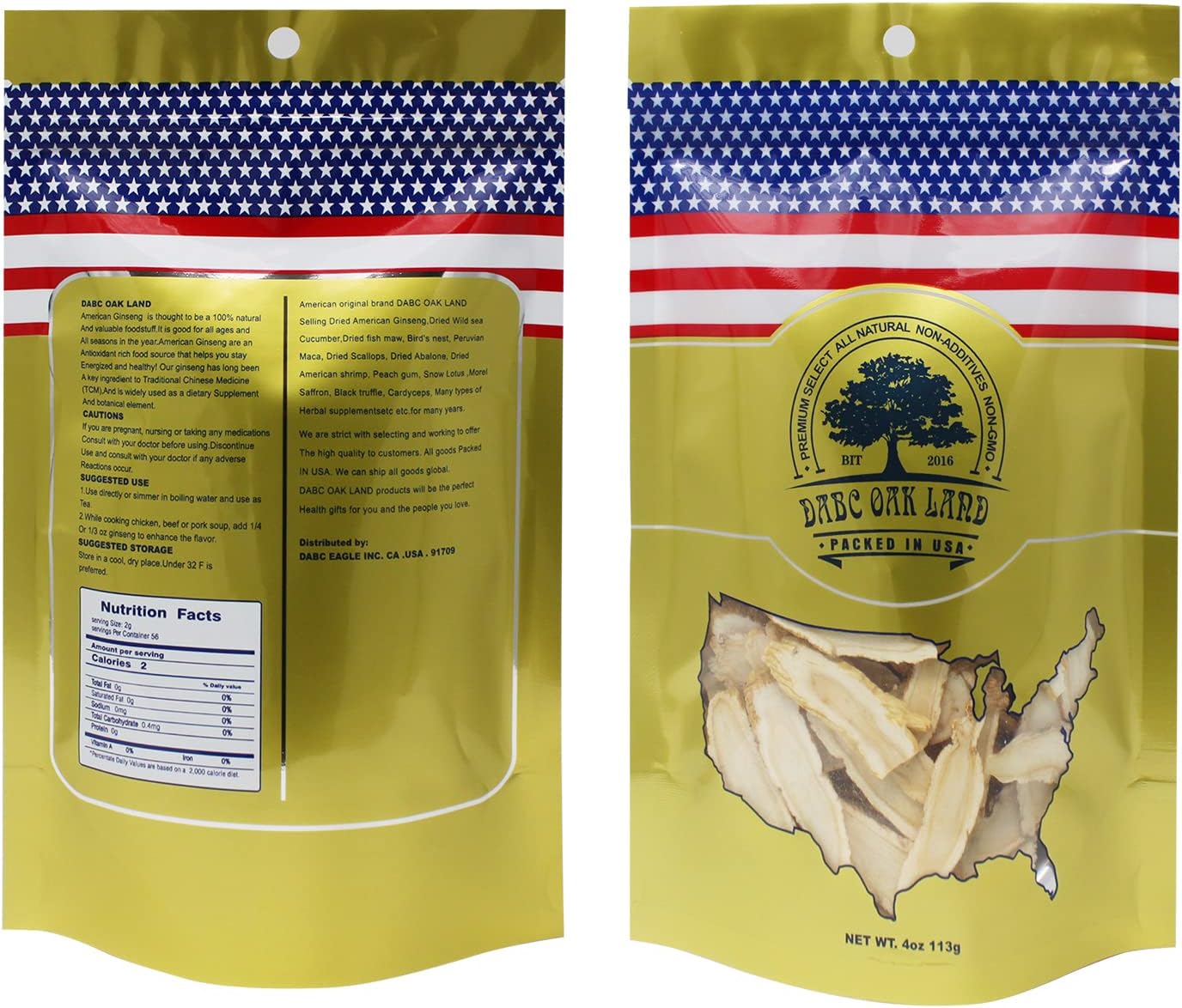 Wisconsin Grown American Ginseng Slices - Ideal for Ginseng Tea - Health Benefits - 113g Bag