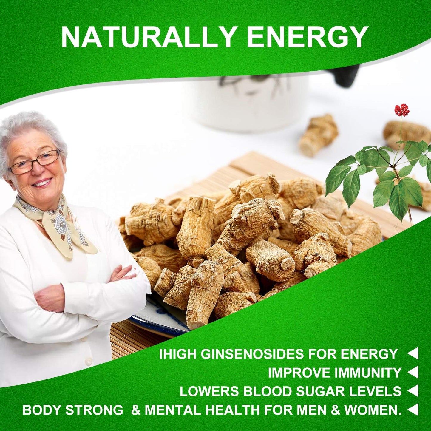 Wisconsin Grown American Ginseng Slices - Ideal for Ginseng Tea - Health Benefits - 113g Bag