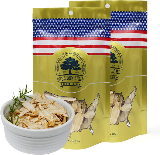 Wisconsin Grown American Ginseng Slices for Ginseng Tea - Long Strip Root, 2 Packs x 8oz