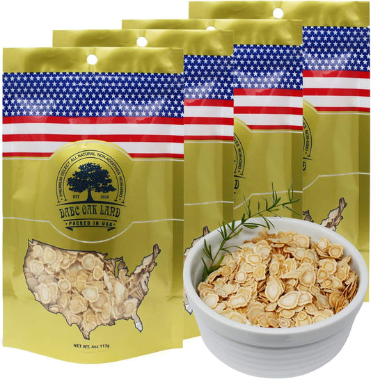 Wisconsin Grown American Ginseng Slices for Ginseng Tea - 4 Packs, 1 lb Each