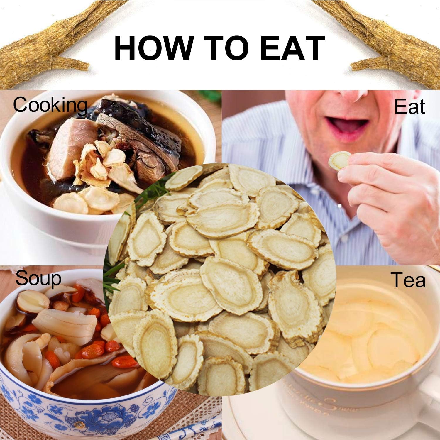 Wisconsin Grown American Ginseng Slices for Making Ginseng Tea - Large Round Sliced Ginseng Root, 4oz Box