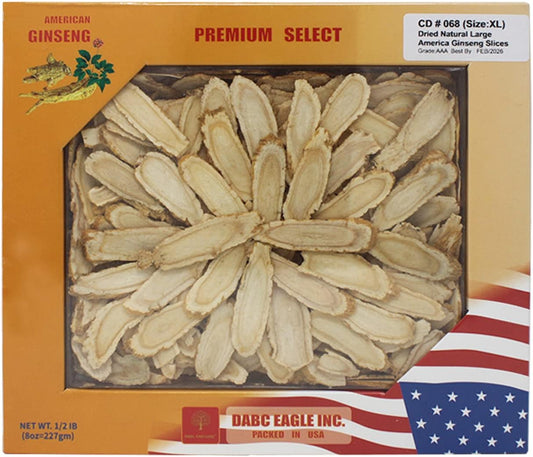 Wisconsin Grown American Ginseng Slices for Tea and Health - 8oz Box