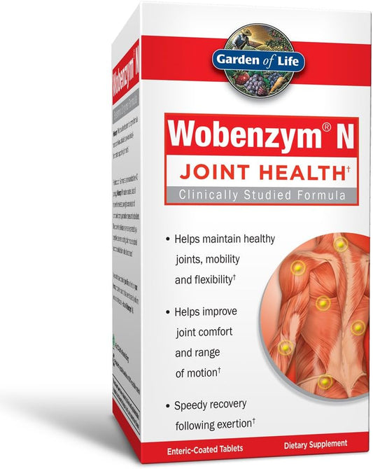 Wobenzym N Systemic Enzymes Joint Supplement for Men and Women - Clinically Studied Formula for Healthy Joints, Mobility, and Flexibility - Gluten Free - 100 Tablets