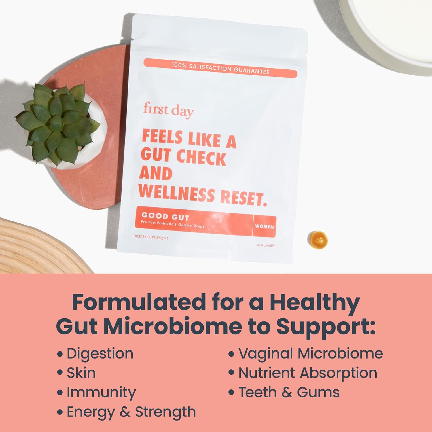Women’s 3-in-1 Good Gut Tribiotic Gummies - Immune & Digestive Health Support - 30-Day Supply