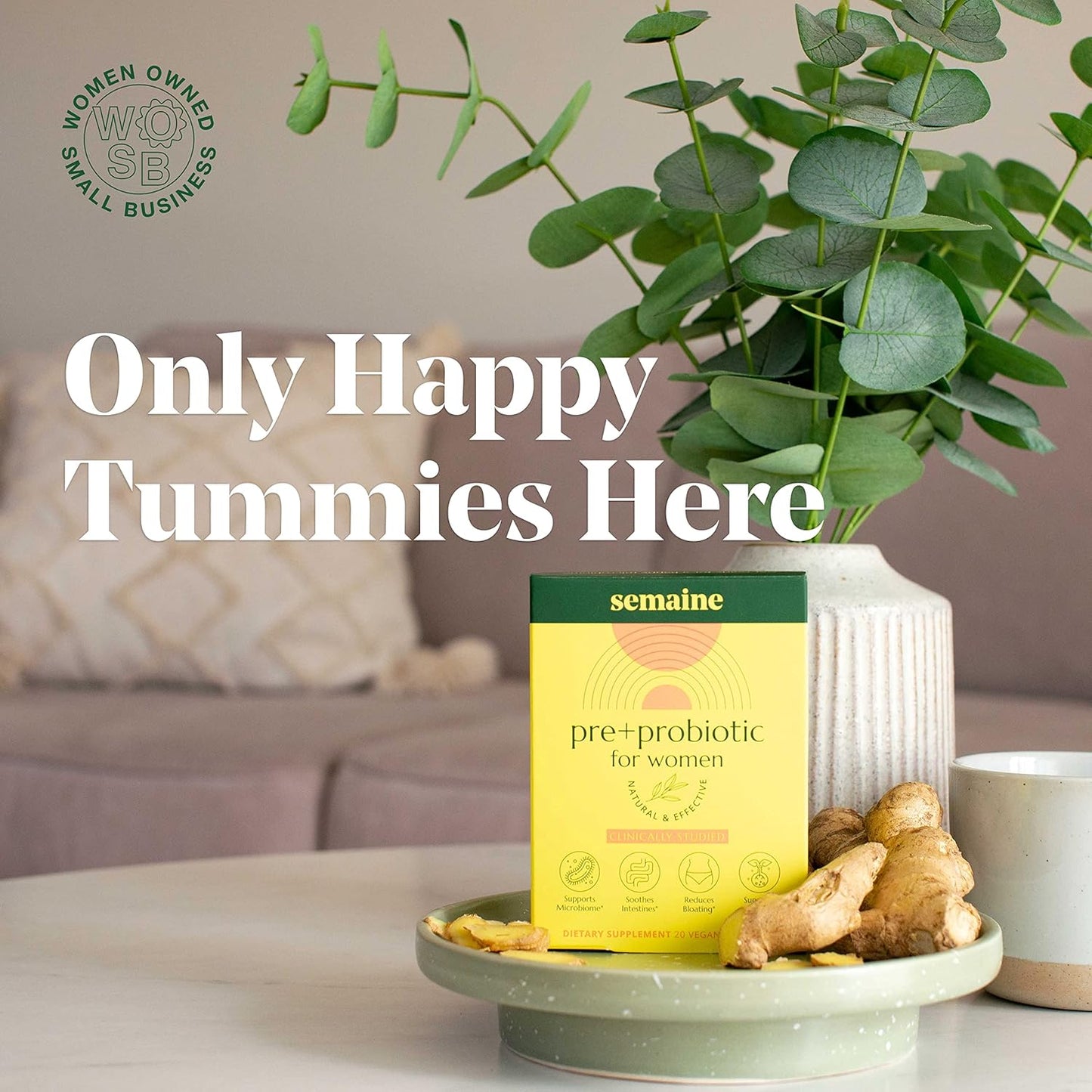 Women's 3-in-1 Prebiotic + Probiotic: Gut Health, IBS Relief, Bloat Support - 20 ct