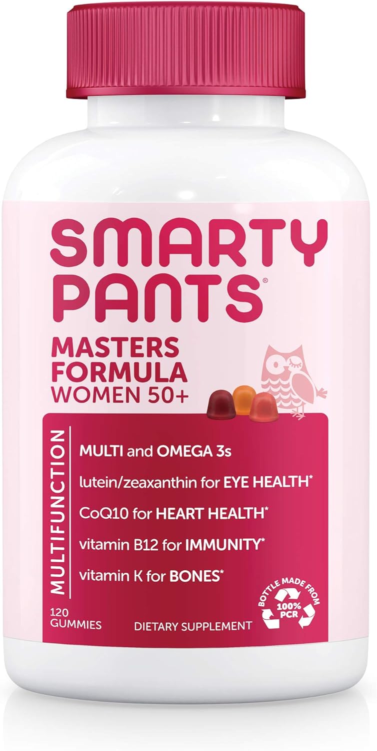 Women's 50+ Multivitamin Gummies with Omega 3 Fish Oil, Methylfolate, CoQ10