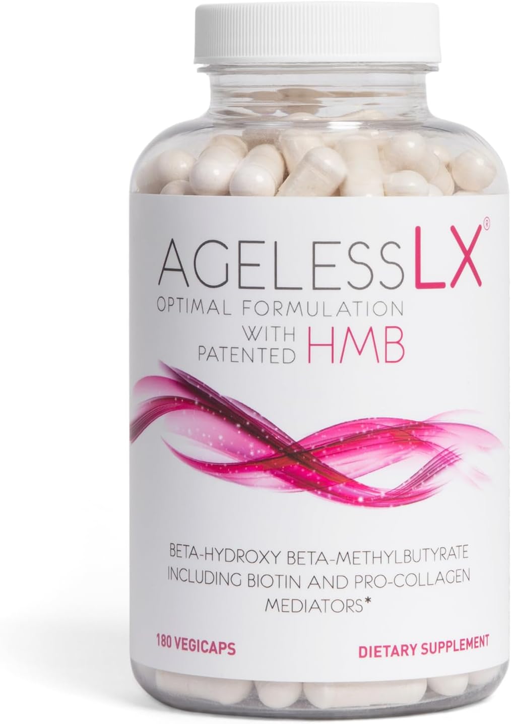 Women's AgelessLX Collagen Capsules for Skin, Hair & Anti-Aging - HMB Collagen Enhancer Supplement - Cellulite Support - 60 Servings