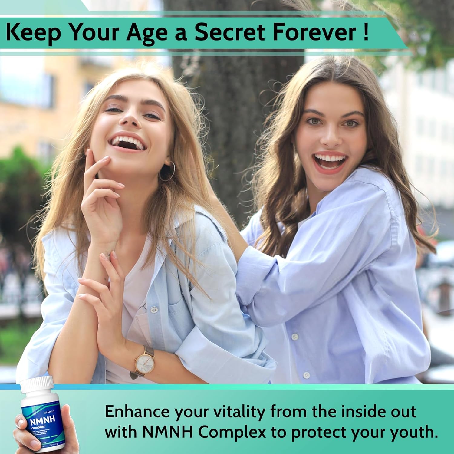 Women's Anti-Aging NMN Supplement with Liposomal NMNH, Trans-Resveratrol & Betaine - 120 Capsules for NAD+ Support