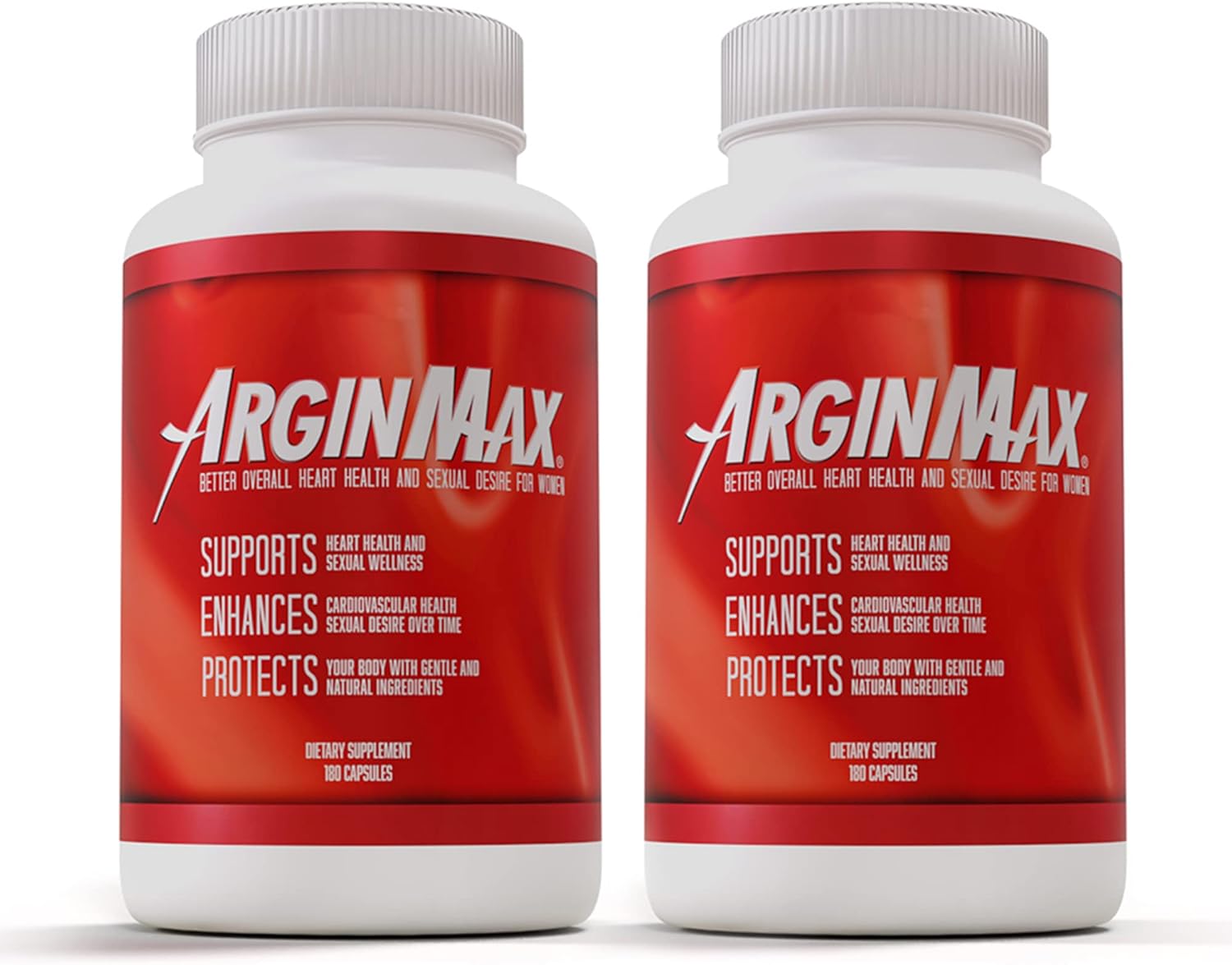 Women's ArginMax L Arginine Pre Workout Pills - Nitric Oxide Booster for Blood Flow & Oxygen - Sports Nutrition Supplement, 2 Pack, 360 Capsules