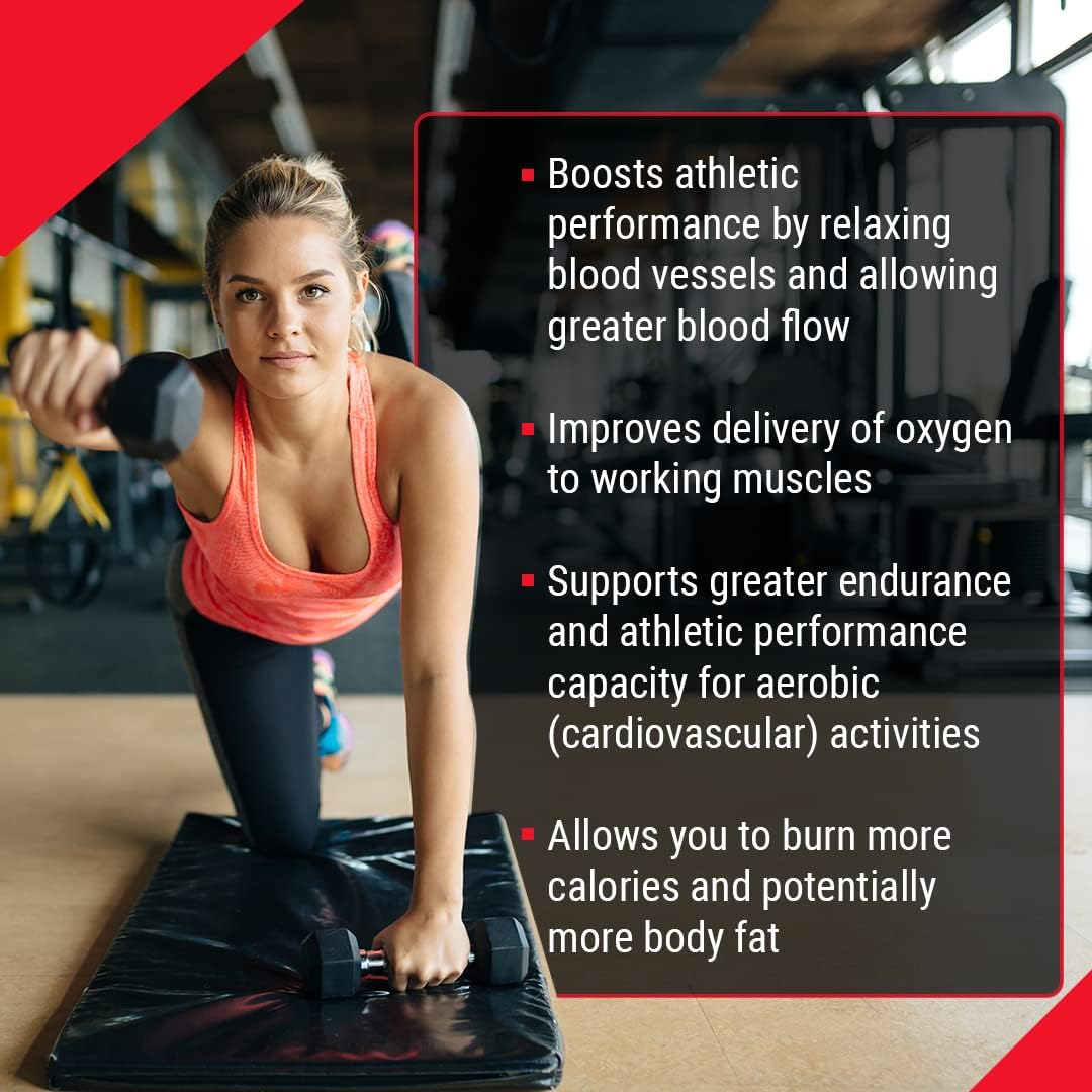 Women's ArginMax L Arginine Pre Workout Pills - Nitric Oxide Booster for Blood Flow & Oxygen - Sports Nutrition Supplement, 2 Pack, 360 Capsules