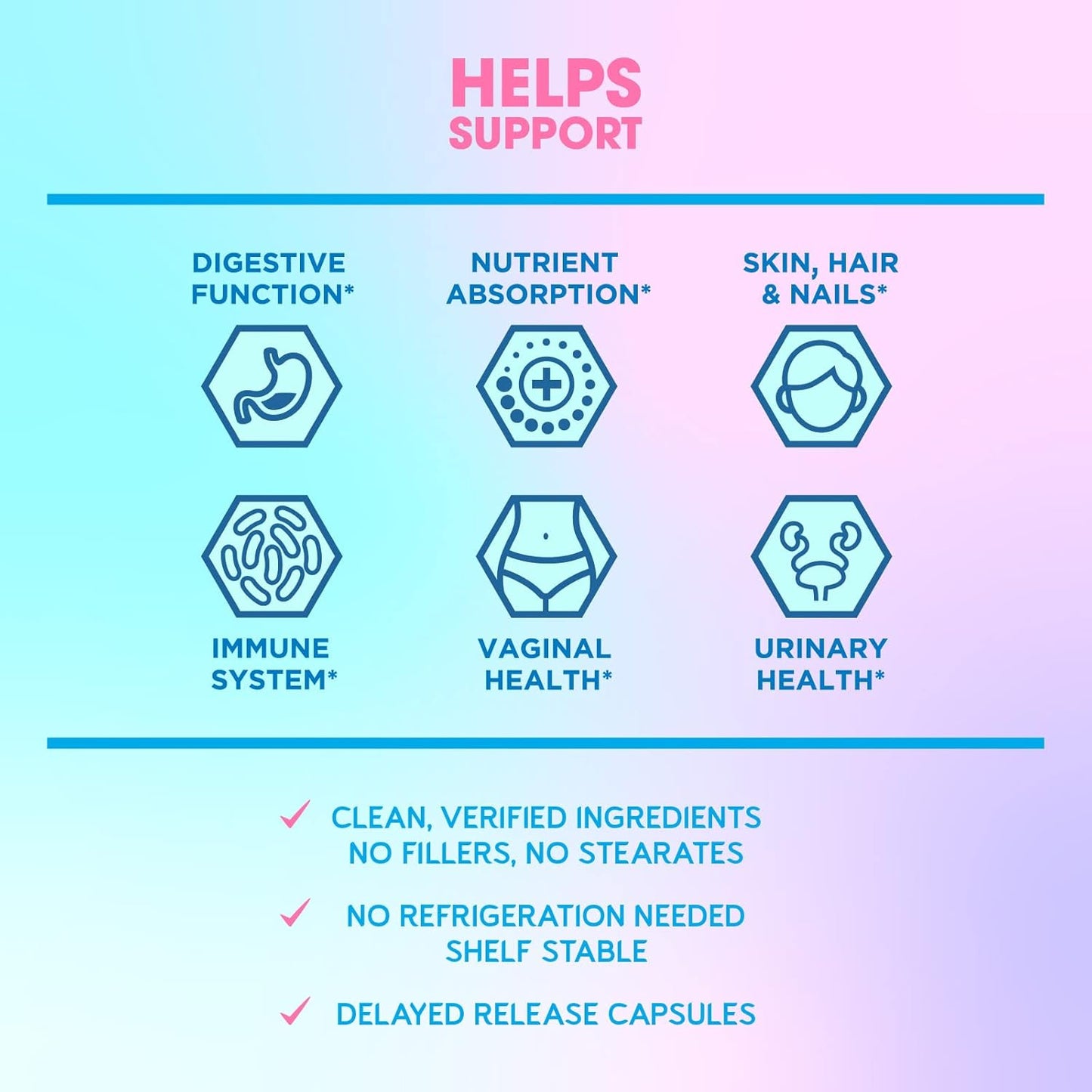 Women's Beauty Probiotics: 35 Billion CFU, 14 Strains with Biotin, Collagen, Prebiotics - Digestive Health, Hair Skin Nails, Vaginal Supplement - 90 Capsules