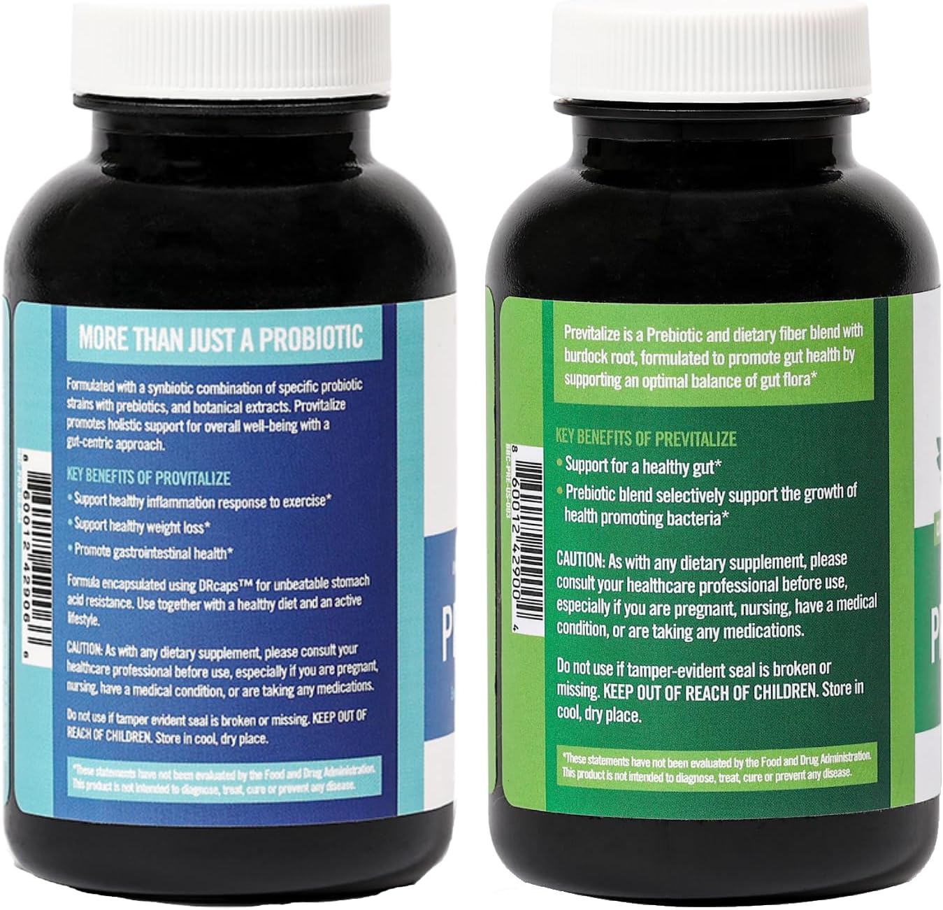 Women's Bloating Relief Bundle with Prebiotics & Probiotics - Provitalize & Previtalize - 30 Day Supply