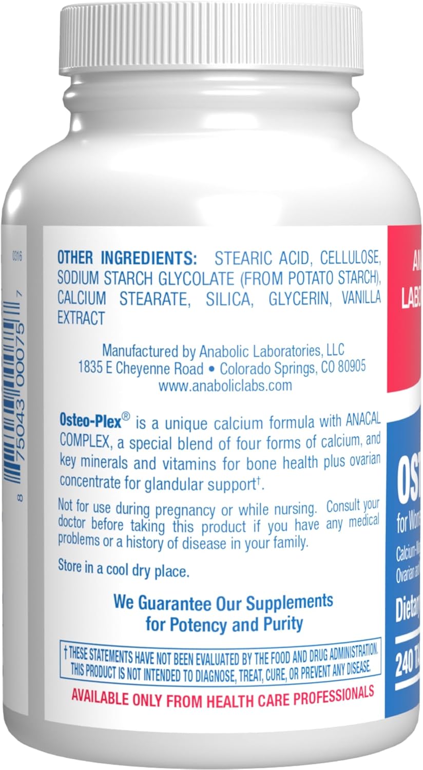 Women's Bone Health Supplement - Clinical Formula with Magnesium, Calcium, Vitamin D3 & Trace Minerals - Easy to Swallow Tablets - 240 Count