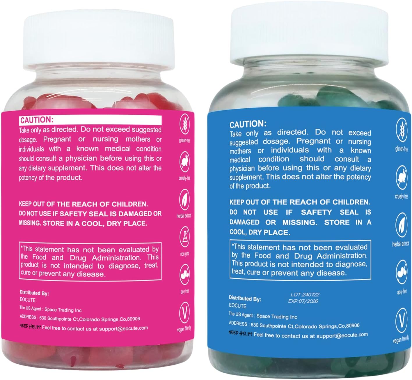 Women's Bum & Chest Support Gummies - Fitness Supplement for Peach Gains - Berry Flavored with Essential Herbs and Multivitamins - Workout Aid Combo Pack (120 Count)