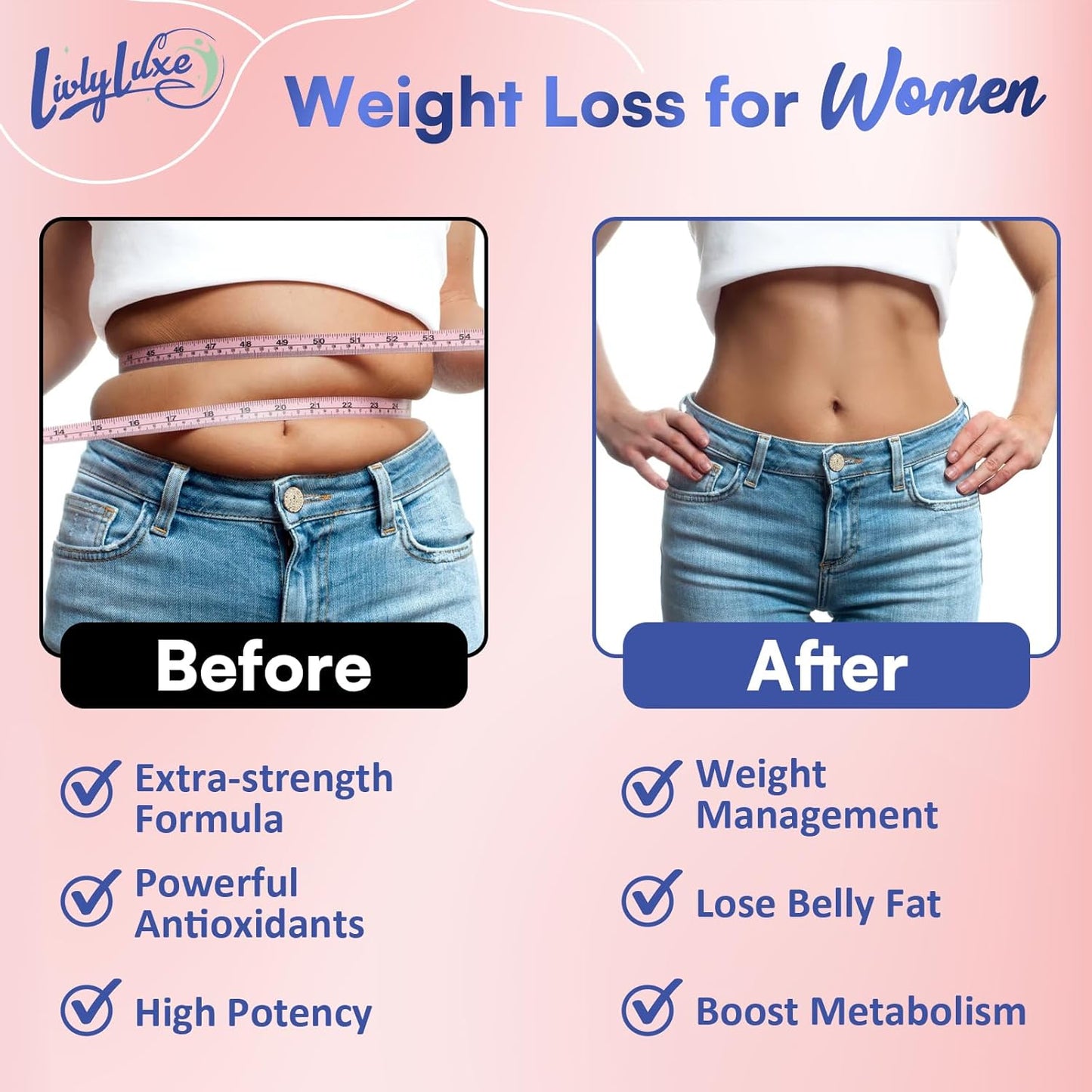 Women's Collagen Burn Powder - Belly Fat Burning & Metabolism Booster Supplement - 420g - LivLyLuxe