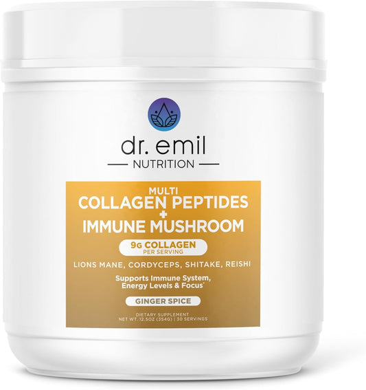 Women's Collagen Peptides Powder with Immune Boosting Mushroom Blend for Hair, Skin & Nails - Dr. Emil Nutrition