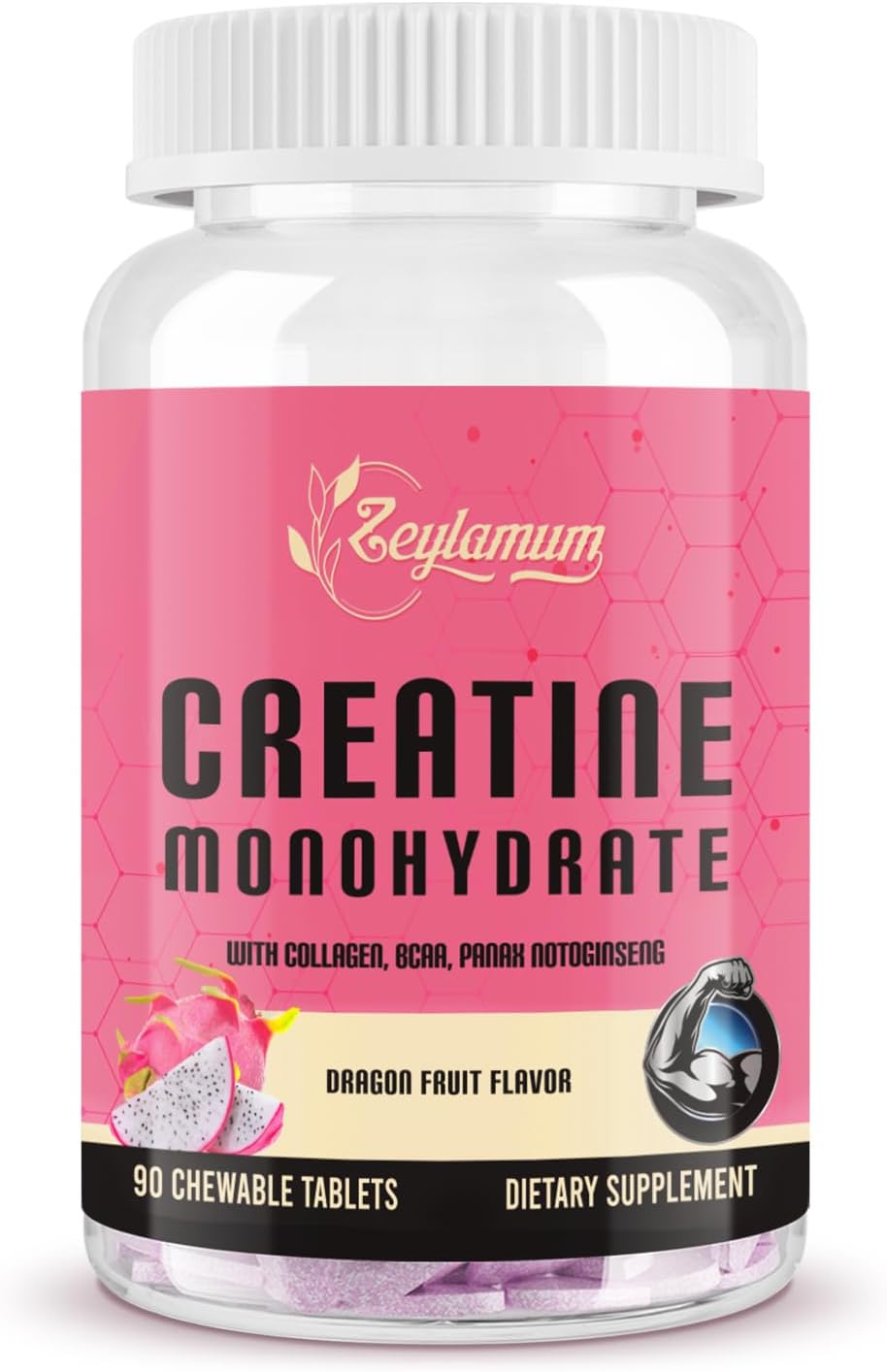 Women's Creatine Monohydrate Supplement with Hydrolyzed Collagen, BCAA, Non-GMO, Sugar-Free - 30 Servings