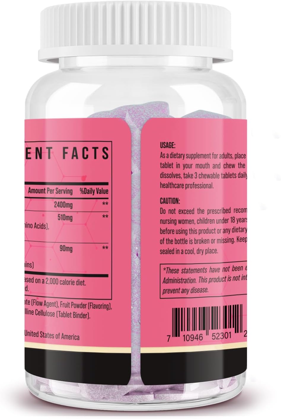 Women's Creatine Monohydrate Supplement with Hydrolyzed Collagen, BCAA, Non-GMO, Sugar-Free - 30 Servings