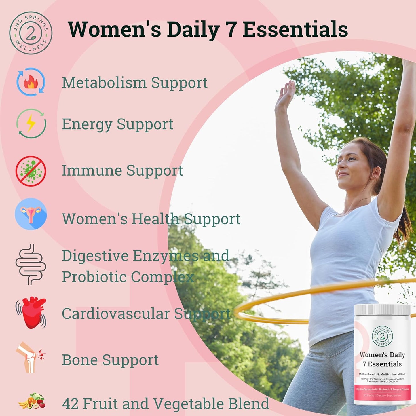 Women's Daily Essential Vitamins with Vitamin D3 & K2 Chewables - Bundle for Daily Health