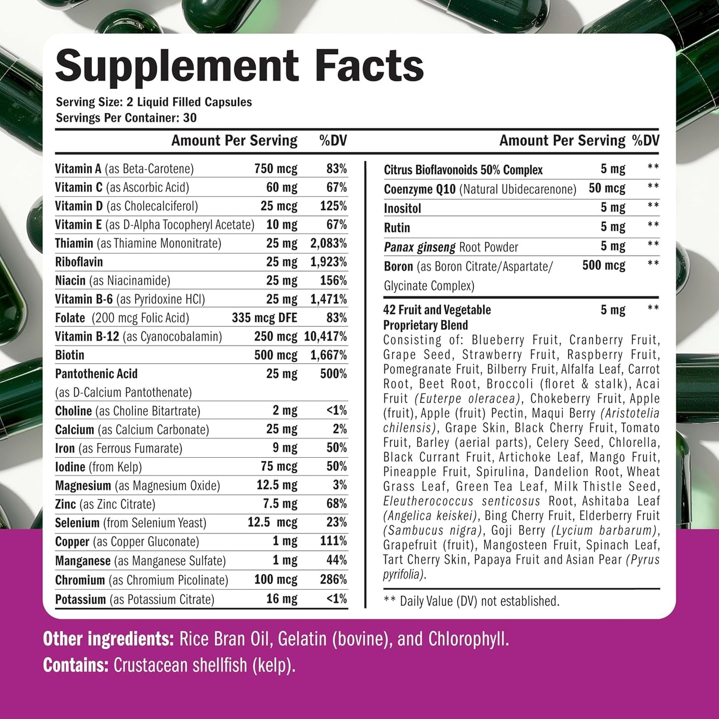 Women's Daily Multivitamin & Multimineral - Vitamins for Energy, Focus, & Health - 60 Liquid Capsules by Vimerson Health