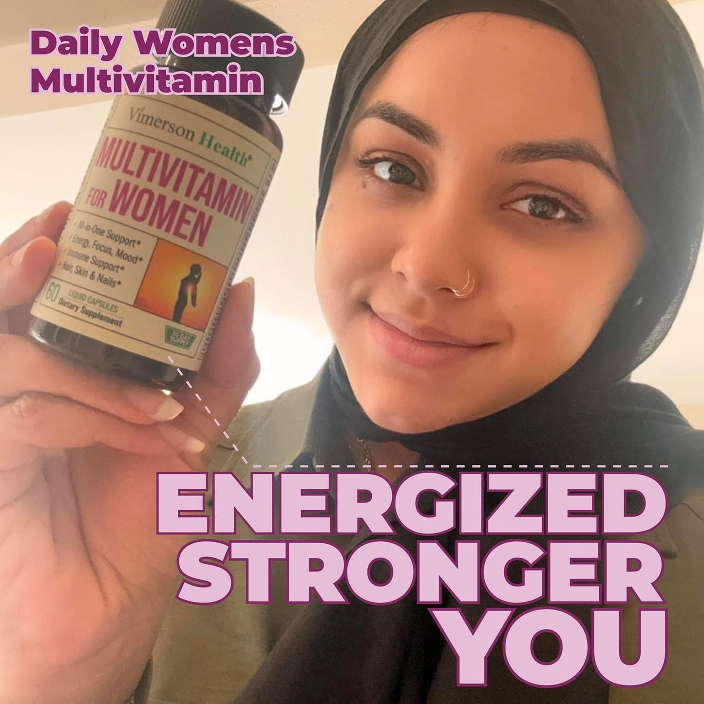 Women's Daily Multivitamin & Multimineral - Vitamins for Energy, Focus, & Health - 60 Liquid Capsules by Vimerson Health