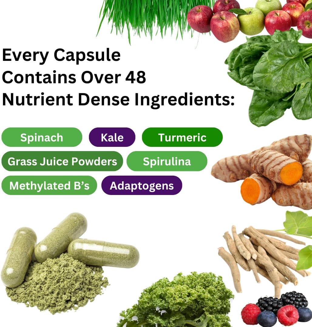 Women's Daily Multivitamin with Iron, Probiotics, Antioxidants, and 48 Organic Superfoods - 30 Capsules