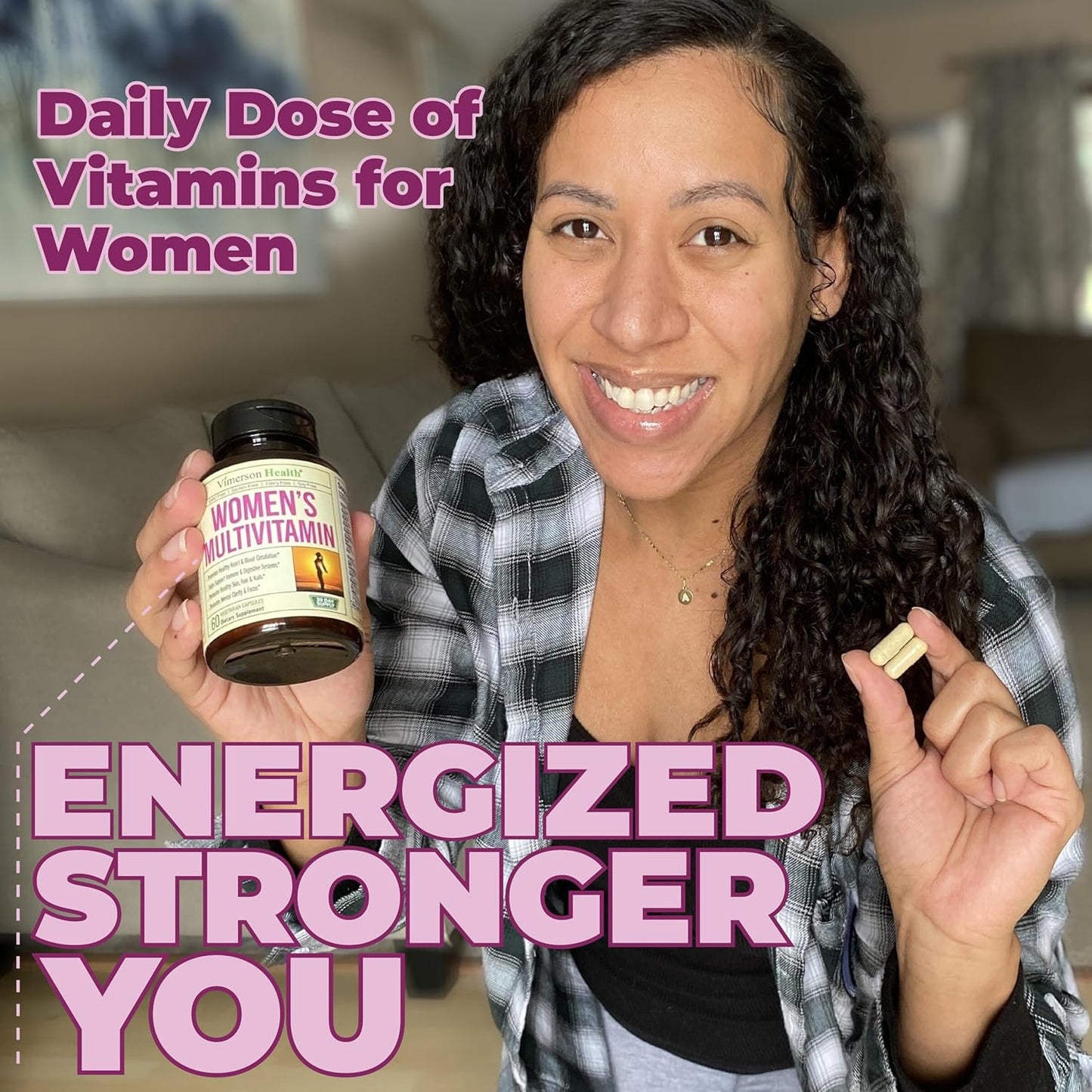 Women's Daily Multivitamin with Vitamin A, C, D, E, B12, Zinc - Energy, Focus, Health - 60 Capsules by Vimerson Health