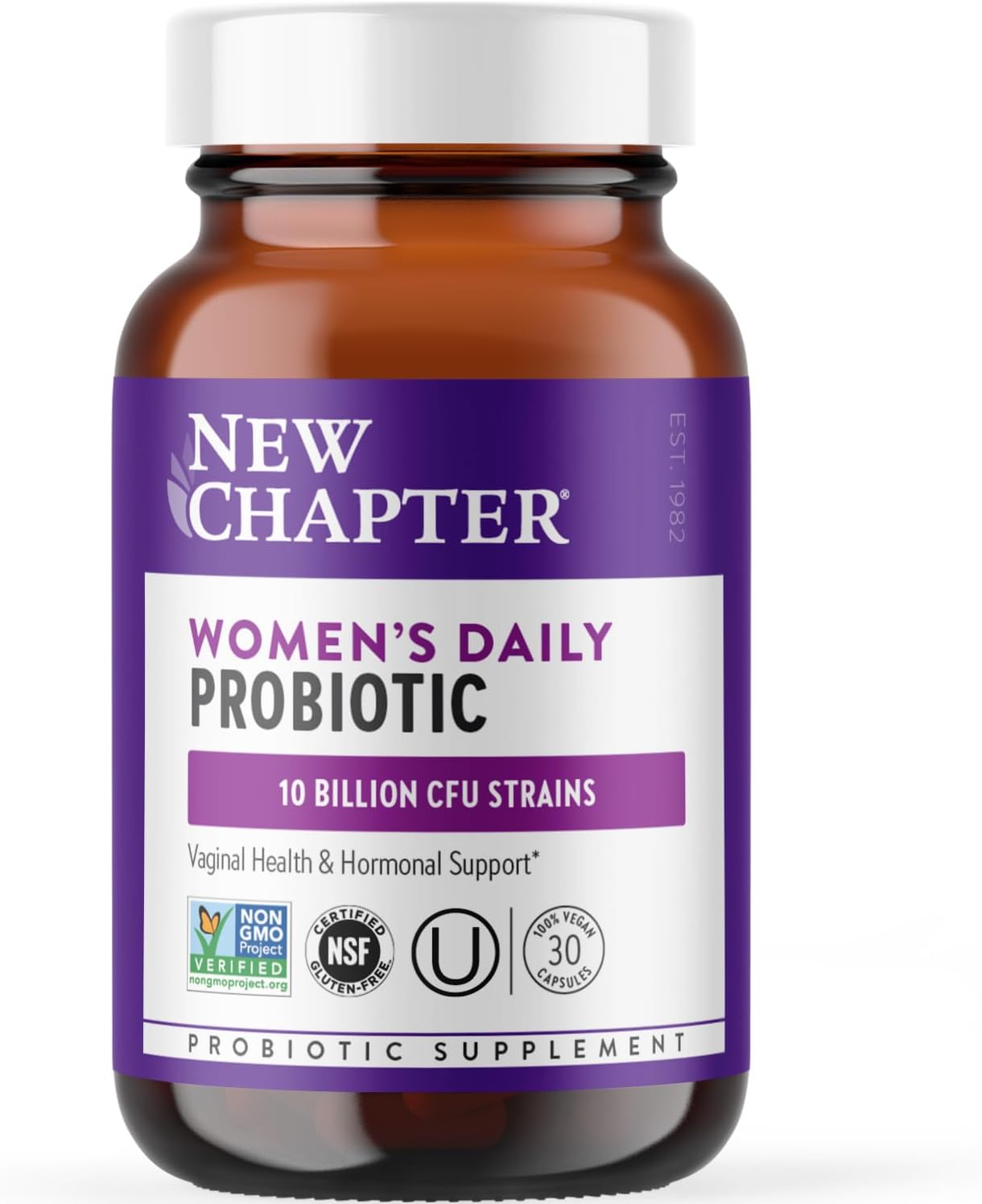 Women's Daily Probiotic Supplement - 30 Count, Vegan & Non-GMO Formula with Prebiotics - 1 Month Supply