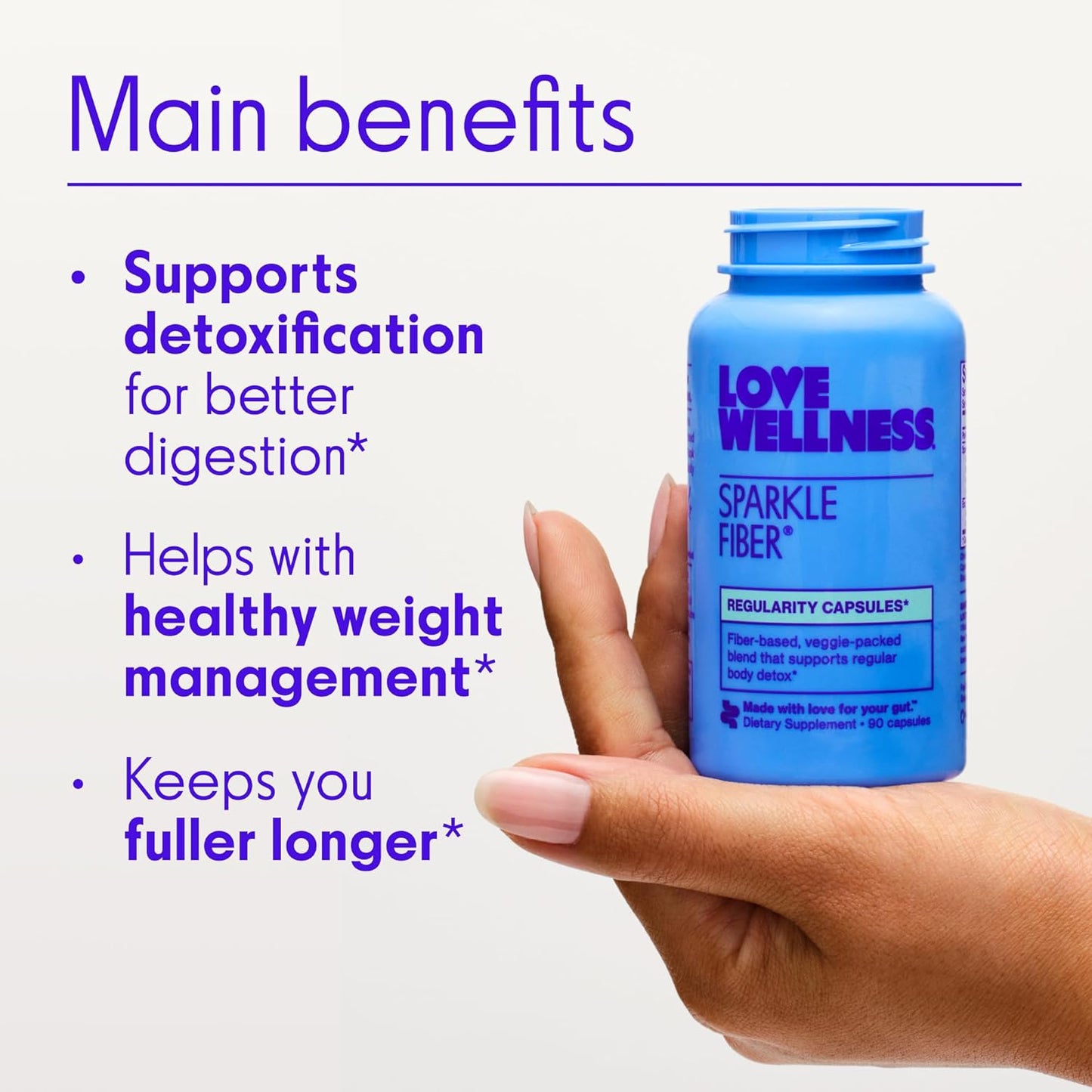 Women's Gut Health Fiber Supplement with Enzymes & Superfoods - 90 Count