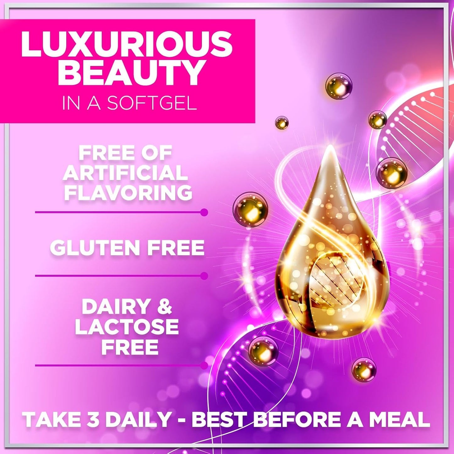 Women's Hair Growth Support Vitamins with Biotin 5000mcg, Argan Oil, Collagen & Hyaluronic Acid - 120 Softgels for Hair, Skin, & Nails Health