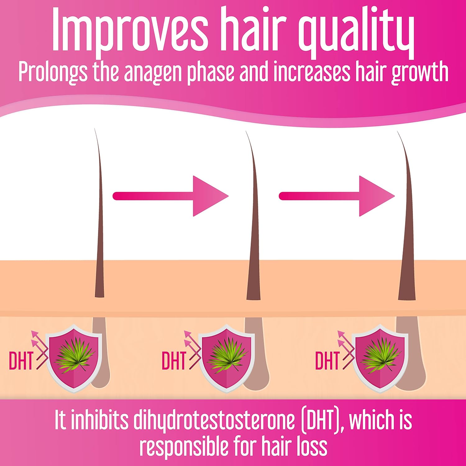 Women's Hair Loss Supplement - DHT Blocker & Hair Growth Formula - 60 Tablets