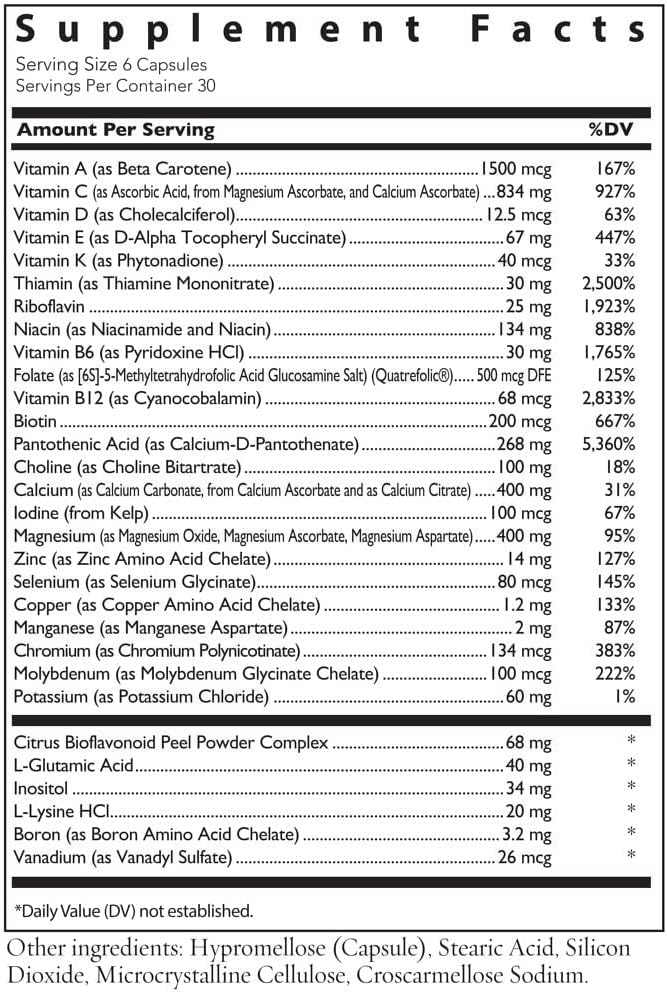 Women's Health Network Essential Nutrients: Complete Multivitamin & Multimineral Supplement - 180 Capsules