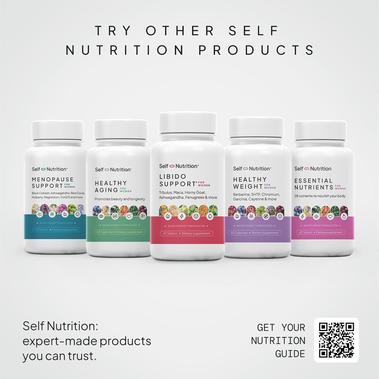 Women's Healthy Aging Supplement with Resveratrol, NAD, Collagen Booster, Biotin - Beauty Enhancing Formula with 12 Ingredients - Vegan, USA Made - 60 Capsules by SELF NUTRITION