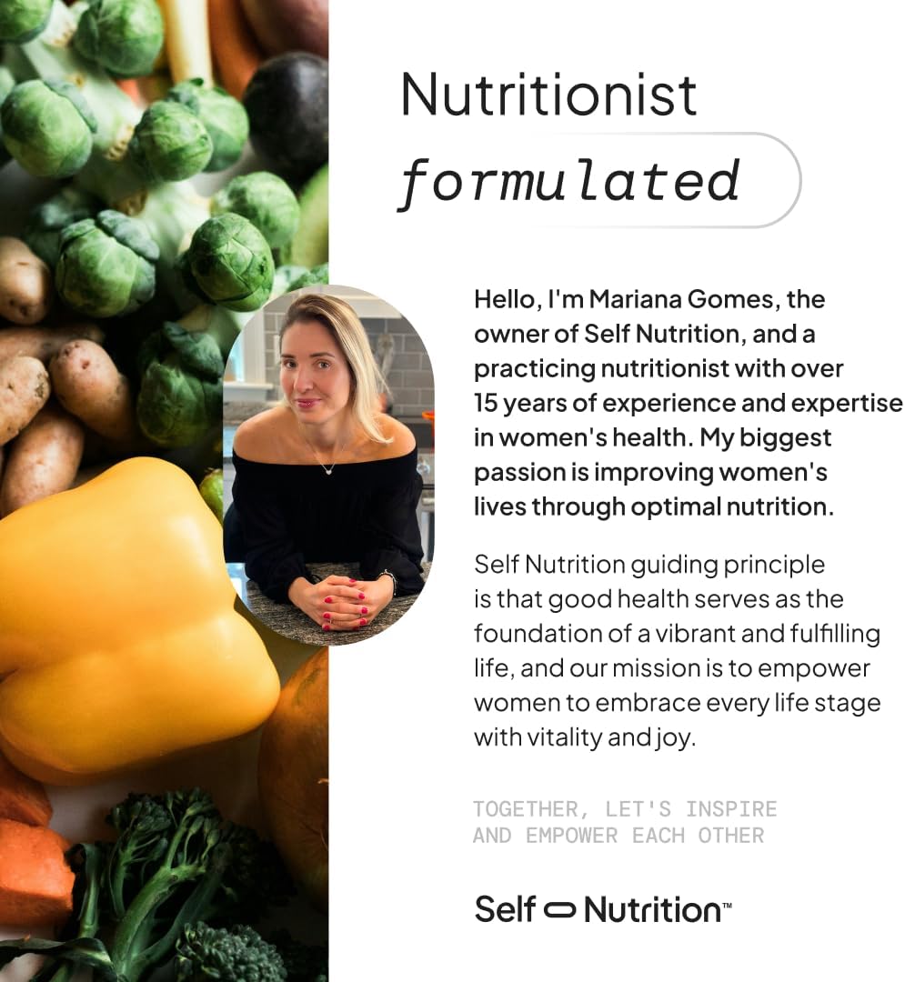 Women's Healthy Aging Supplement with Resveratrol, NAD, Collagen Booster, Biotin - Beauty Enhancing Formula with 12 Ingredients - Vegan, USA Made - 60 Capsules by SELF NUTRITION