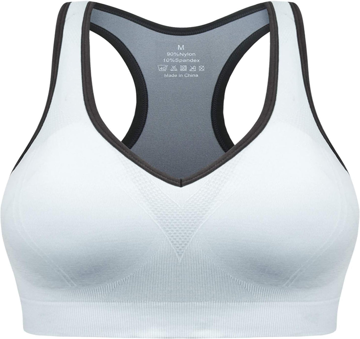 Women's High Impact Padded Racerback Sports Bra for Yoga Gym Fitness - GXXGE Active Wear