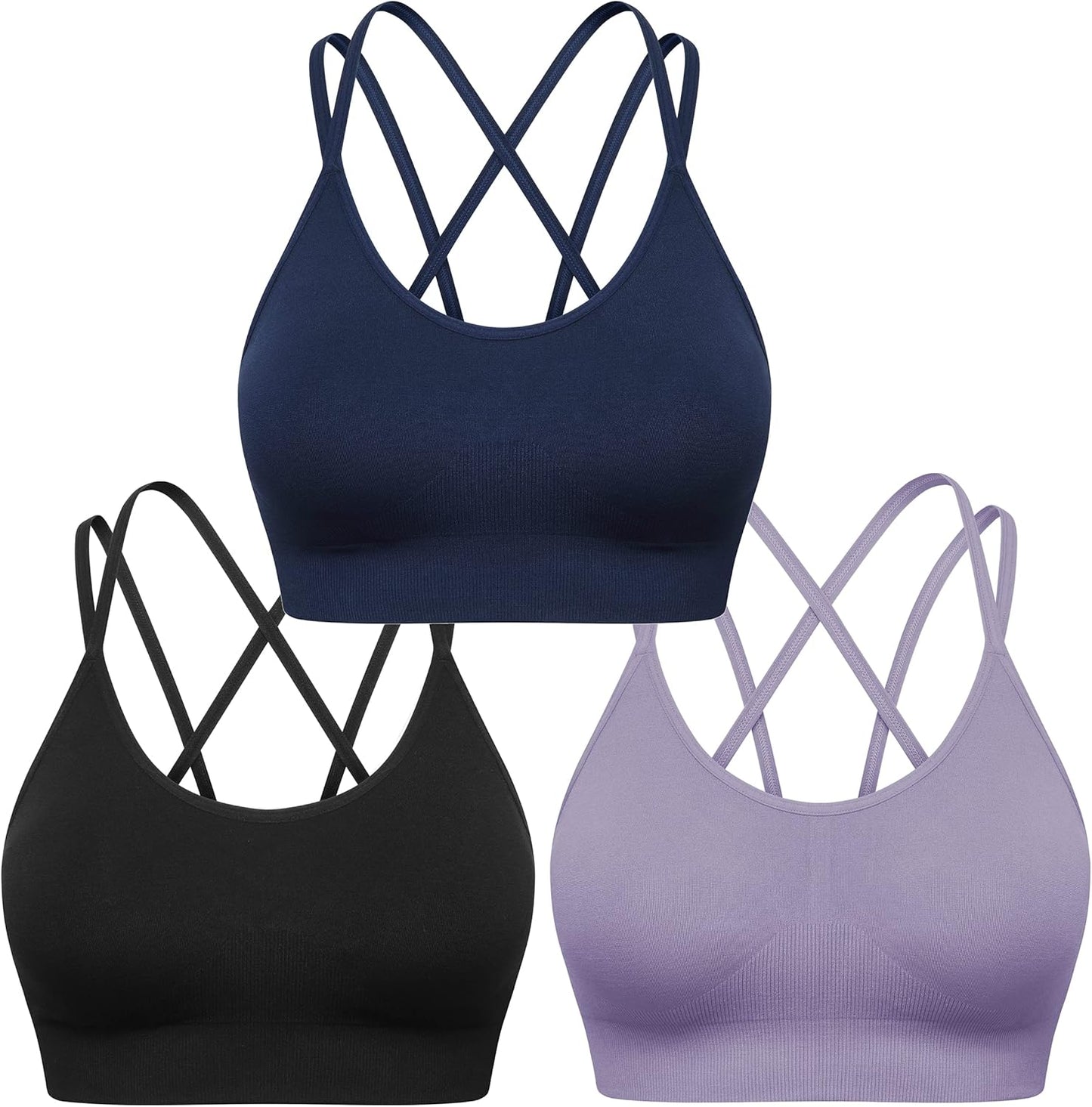 Women's High Impact Padded Racerback Sports Bra for Yoga Gym Workout and Fitness